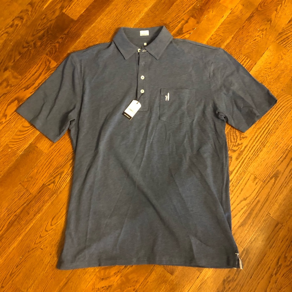 NEW Men's johnnie-o Blue Polo Shirt with Pocket
